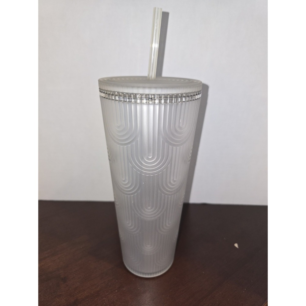 Starbucks 2024 Summer Gray Siren Scales Soft Touch Tumbler Venti 24 oz Cup